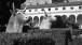 Two of the carved animal heads that used to adorn the Temple of Deified Trajan, now in the courtyard of S. Maria degli Angeli