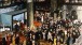 Michael Andrews. The Lord Mayor’s Reception in Norwich Castle Keep, On the Eve of the Installation of the First Chancellor of the University of East Anglia 1966-69 Oil and silkscreen on turaphot linen on canvas 213.3 x 213.3 cm