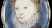 Nicholas Hilliard, Elizabeth I, c.1575. Vellum stuck to plain card, oval, 1.8x1.5cm. Private collection; courtesy of Bonhams