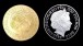 The obverse of the gold and silver kilogram coins showing the H.M. The Queen's effigy