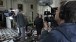 Mike Leigh directs cast and film crew in the Great Hall, Petworrh Houae