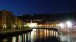 Bilbao: the Nervión and the city at night