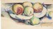 Paul Cézanne, Peaches and figs, pencil and watercolour, 1885-90, Courtesy Ashmolean Museum, Oxford