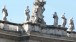 Sculptures on the roof of St Peter's Cathedral. Photo: Alan Butler