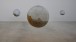 Russell Crotty, installation view at Turner Contemporary. Works left to right: The Cape 2010, ink and gouache on paper on fiberglass sphere, 91.4 cm diameter, courtesy Hosfelt Gallery; Near The Lost Coast 2007, ink and gouache on paper on fiberglass spher