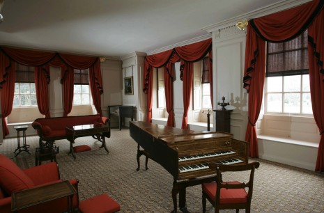 The Drawing Room at Kew Palace. George III was passionate about music. Here intimate concerts, including the work of Handel, were performed.