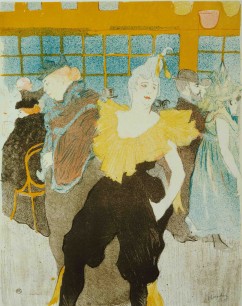 Henri de Toulouse-Lautrec, La Clownesse au Moulin Rouge (The Clowness at the Moulin Rouge). 1897. Lithograph, sheet: 40.4x32.3cm, The Museum of Modern Art, New York. Gift of Abby Aldrich Rockefeller, 1946