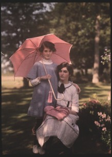 Etheldreda Janet Laing (1872- 1960), Two Girls in a Garden, 1908,  Autochrome,  National Media Museum Bradford