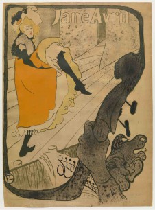 Henri de Toulouse-Lautrec, Jane Avril. 1893. Lithograph, sheet: 126x91.8cm, The Museum of Modern Art, New York. Gift of A. Conger Goodyear, 1954