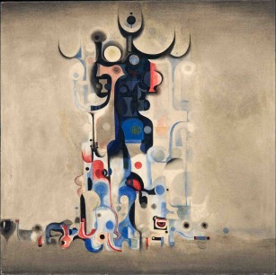 Ibrahim El-Salahi, Vision of the Tomb (1965) Oil on canvas,  Museum for African Art, New York  © Ibrahim El-Salahi