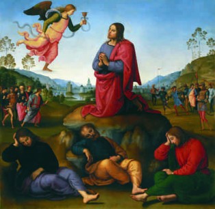 Perugino, The Agony in the Garden (c.1495). Oil on wood, 166x171cm. Uffizi Gallery, Florence