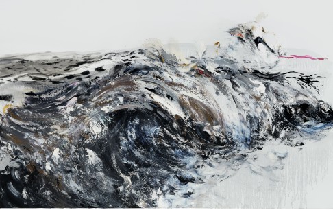 Maggi Hambling, April wave breaking, oil on canvas, 2009 (153 x 244 cm)