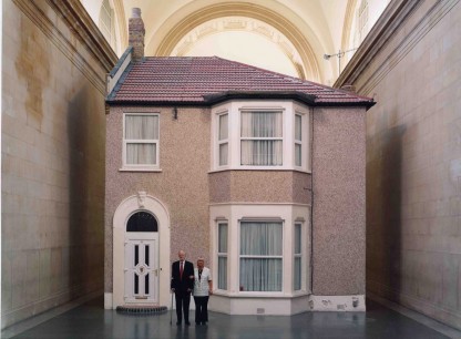 Michael Landy’s parents, John and Ethel, in front of Semi-Detached (2008), Tate Britain