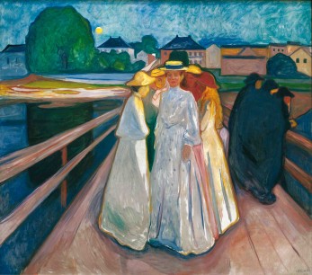 Edvard Munch, The Ladies on the Bridge, 1903 Oil on canvas 203x230cm Thielska Galleriet, Stockholm © Munch-museet/Munch-Ellingsen Group/BONO, Oslo 2013