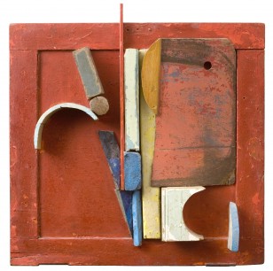 Margaret Mellis, . Thirty-one, 1983–4 Driftwood construction 56 x 54 x 12.5 cm Private collection