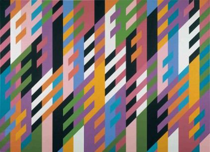 Bridget Riley, Vespertino, 1988,  Oil on linen 165 x 226 cm © Bridget Riley 2011.  All rights reserved.