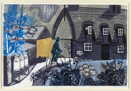 Edward Bawden CBE RA (1903 – 1989), The Road to Thaxted, linocut