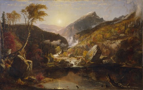 Jasper Francis Cropsey, An Indian Summer Morning in the White Mountains, 1857 oil on canvas