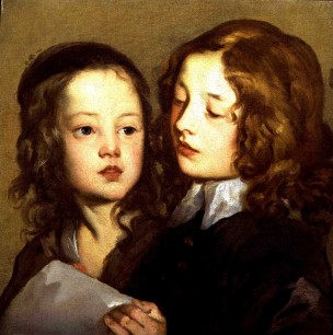 Peter Lely , Two Children Singing, c.1650. Oil on canvas, 61 x 55 cm. Philip Mould - Private collection