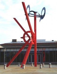 Mark di Suvero, Origins , 2001 - 2004 steel and painted steel 436 in. x 219 in. x 214 in. (1107.44 cm x 556.26 cm x 543.56 cm)