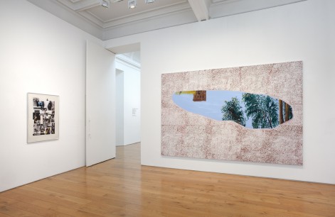 Installation shot, with Richard Hamilton's Beatles (2007) (left) and Dexter Dalwood's Auden (2011) (right)