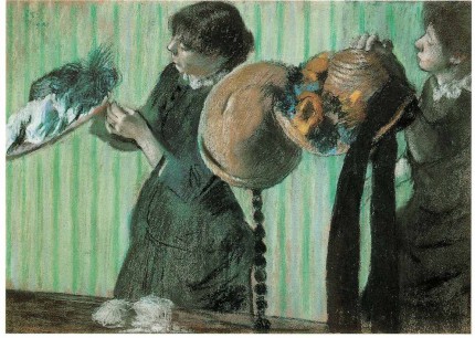 Edgar Degas, The Milliner’s Shop, 1882. Pastel, 48.9x71.8cm Kansas City, Nelson-Atkins Museum (F 79-34)