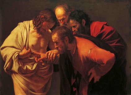 Caravaggio, Doubting Thomas from The Story of Art by E.H. Gombrich