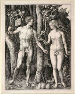 Albrecht Dürer, Adam and Eve (1504), engraving. Albertina, Vienna