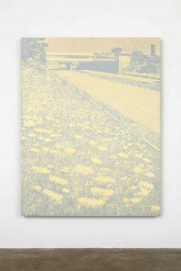 Edward Chell, M2 Medway Services Eastbound (2013) Oil on Shellac on Linen 180x140 cm