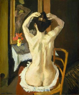 Henri Matisse,  La Coiffure, 1901 oil on canvas.  Overall: 95.2 x 80.1 cm Chester Dale Collection