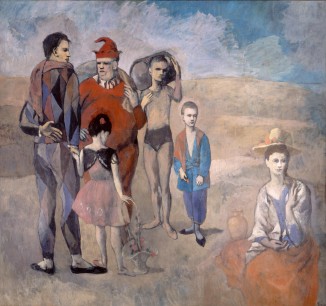 Pablo Picasso,  Family of Saltimbanques, 1905,  oil on canvas.  Overall: 212.8 x 229.6 cm  Chester Dale Collection