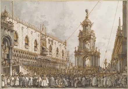 Canaletto, The ‘Giovedi Grasso’ Festival before the Ducal Palace in Venice (1763-6)