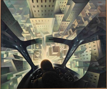 Tullio Crali (1910–2000) Incuneandosi nell’abitato (In tuffo sulla città), 1939 Oil on canvas, 130 x 155 cm Museo di Arte Moderna e Contemporanea di Trento e Rovereto