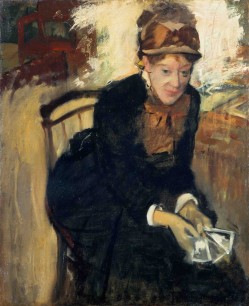 Edgar Degas Mary Cassatt, oil on canvas 73.3×60×3.8 cm National Portrait Gallery, Smithsonian Institution. Gift of the Morris and Gwendolyn Cafritz Foundation and the Regents' Major Acquisitions Fund, Smithsonian Institution/Art Resource, NY