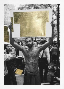 Nathan Coley The Honour Series 18.10.11(D) 2012 Gold leaf on gelatin silver print 70 x 50 cm