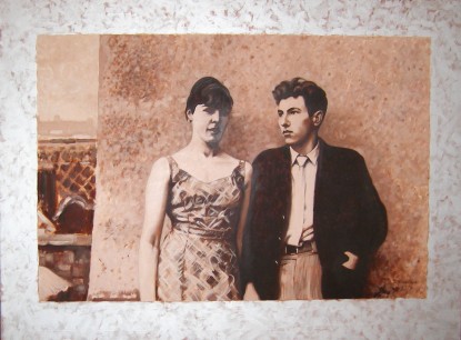 3.  John A. Walker, Nostalgia: Margaret Clark and John A. Walker circa 1959 or 1960  (1973), oil on canvas, 121.5 x 91.5 cm. Collection Robert and Sophie Orman