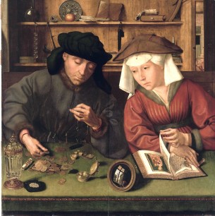 Quentin Meysys, The Money Changer and His Wife, 1514. Paris, musée du Louvre. © RMN-GP/Musée du Louvre/Gérard Blot.