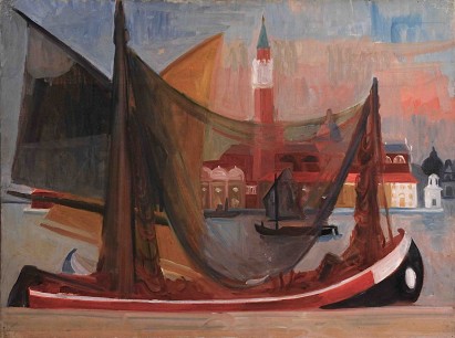 Margaret Mellis, San Giorgio Maggiore with fishing net, 1948 Oil on canvas 45.7 x 61 cm