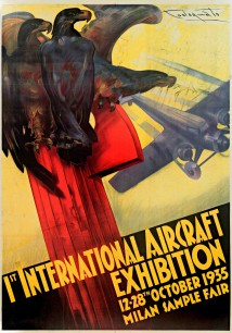 Plinio Codognato (1878–1940) 1st International Aircraft Exhibition 12-28 October 1935, Milan Sample Fair Poster, 102 x 72cm Royal Aeronautical Society