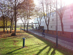 Gallery entrance. The entrance of the Sainsbury Centre gallery