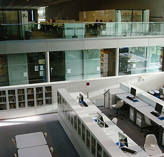 School Study area. Part of the school's central work area is the World Art Library. This consists of thousands of publications from Art galleries from around the world.