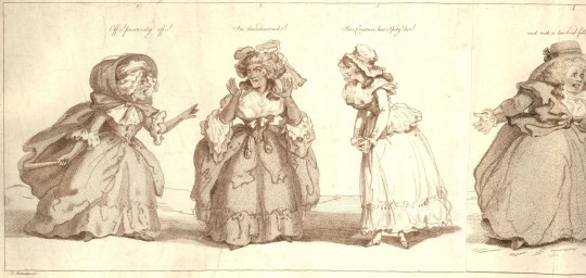 The School for Scandal (detail). Stipple etching by Victor Picot (1744-1802) after Rowlandson. Published 1 August 1788