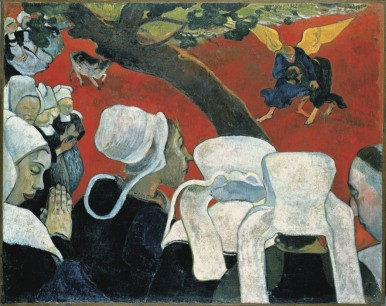 Paul Gauguin, Vision of the Sermon (Jacob Wrestling with the Angel), 1888 Photo  ©  National Gallery of Scotland/The Bridgeman Art Library