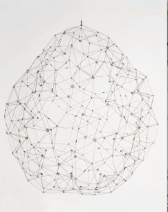 Gego (Gertrude Goldschmidt),  Sphere, 1976.  Stainless steel, 99.1 x 91.4 x 88.9 cm  Coleccion Patricia Phelps de Cisneros  © Fundacion Gego