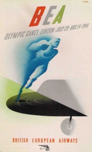 BEA – Olympic Games, London; BEA poster, 1948; designed by Abram Games. © Estate of Abram Games