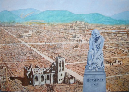 6.  John A. Walker, Hiroshima 1945  (2008), oil on linen, 100 x 140 cm. Artist’s collection.