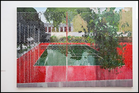 Hurvin Anderson, 'Country Club Series: Chicken Wire', 2008, oil on canvas, 240 x 347cm.