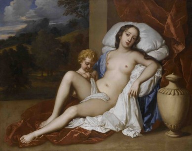 Portrait of Nell Gwyn as Venus, Peter Lely, c.1668, 123.8 x 156.8 cm (including frame), Oil on canvas (unglazed), © Private Collection