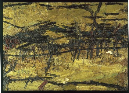 Frank Auerbach, Primrose Hill, Winter Sunshine 1962-64 Oil on board 104.1 x 144.8 cm