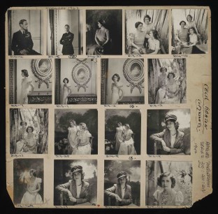 Cecil Beaton, contact sheet of The Royal Family, Buckingham Palace, October 1942 (featuring King George VI, Queen Elizabeth and Princesses Elizabeth and Margaret)